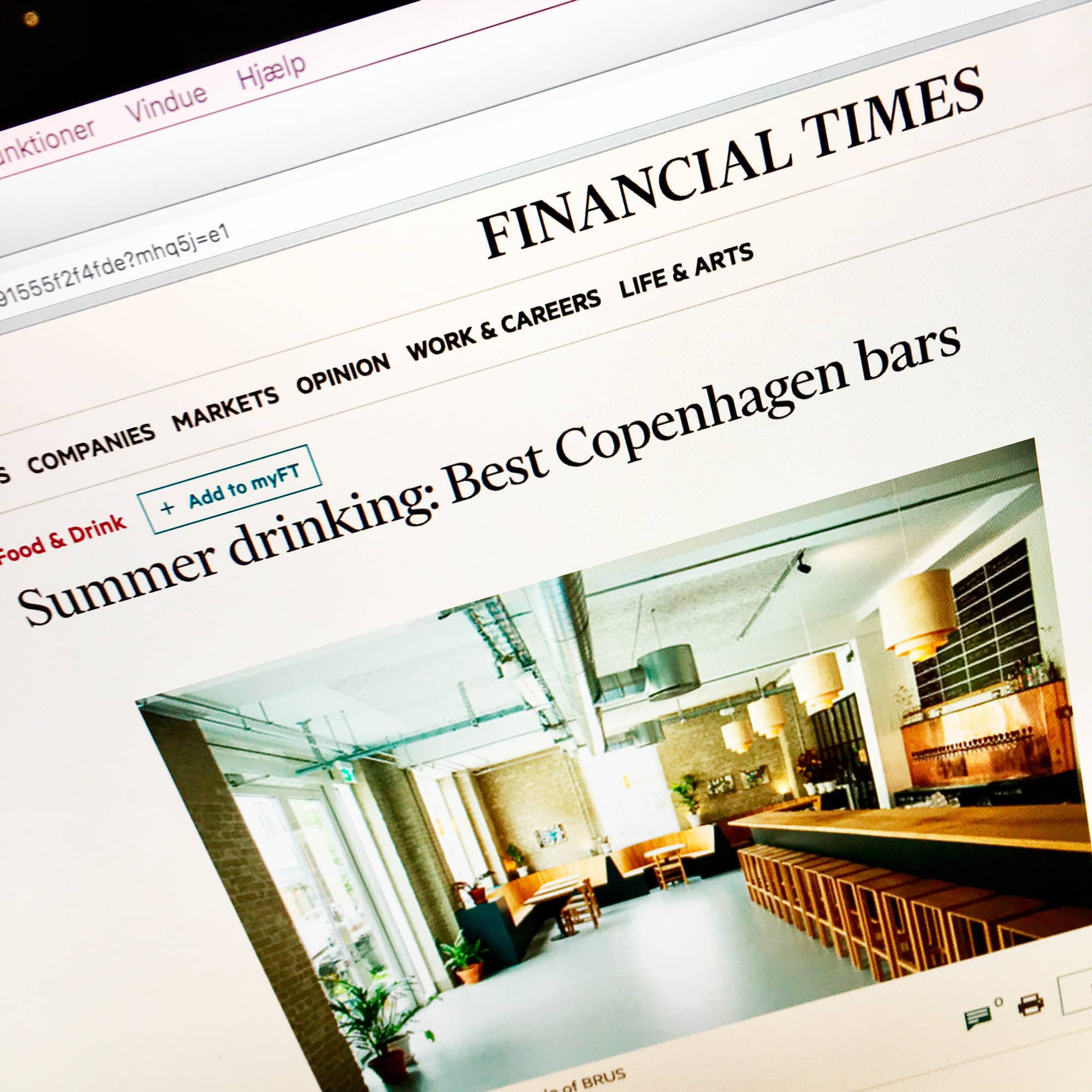 Financial Times ‘Five of the Best’ bars feat. BRUS