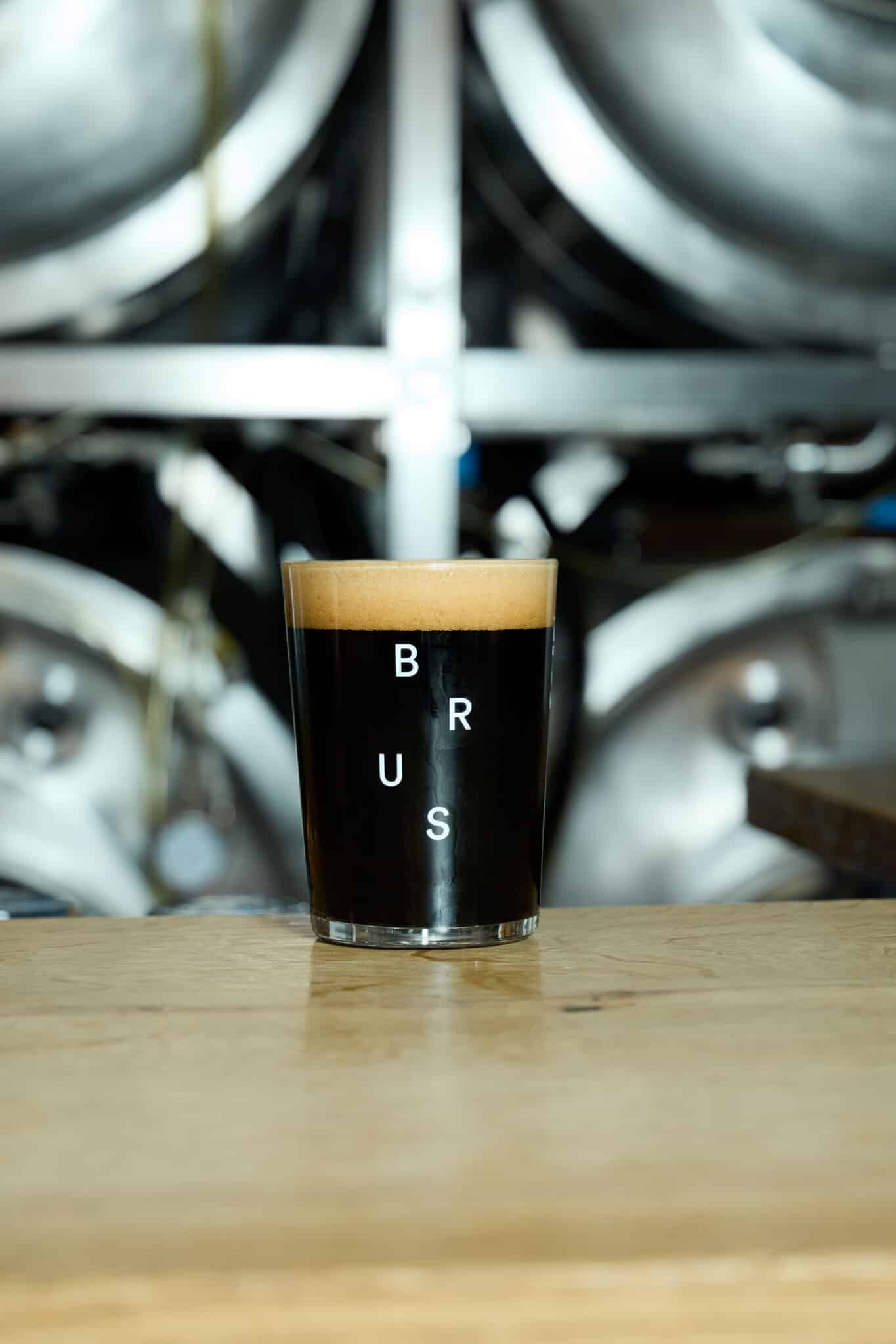 Baltic Porter Poured in BRUS Beer Glass